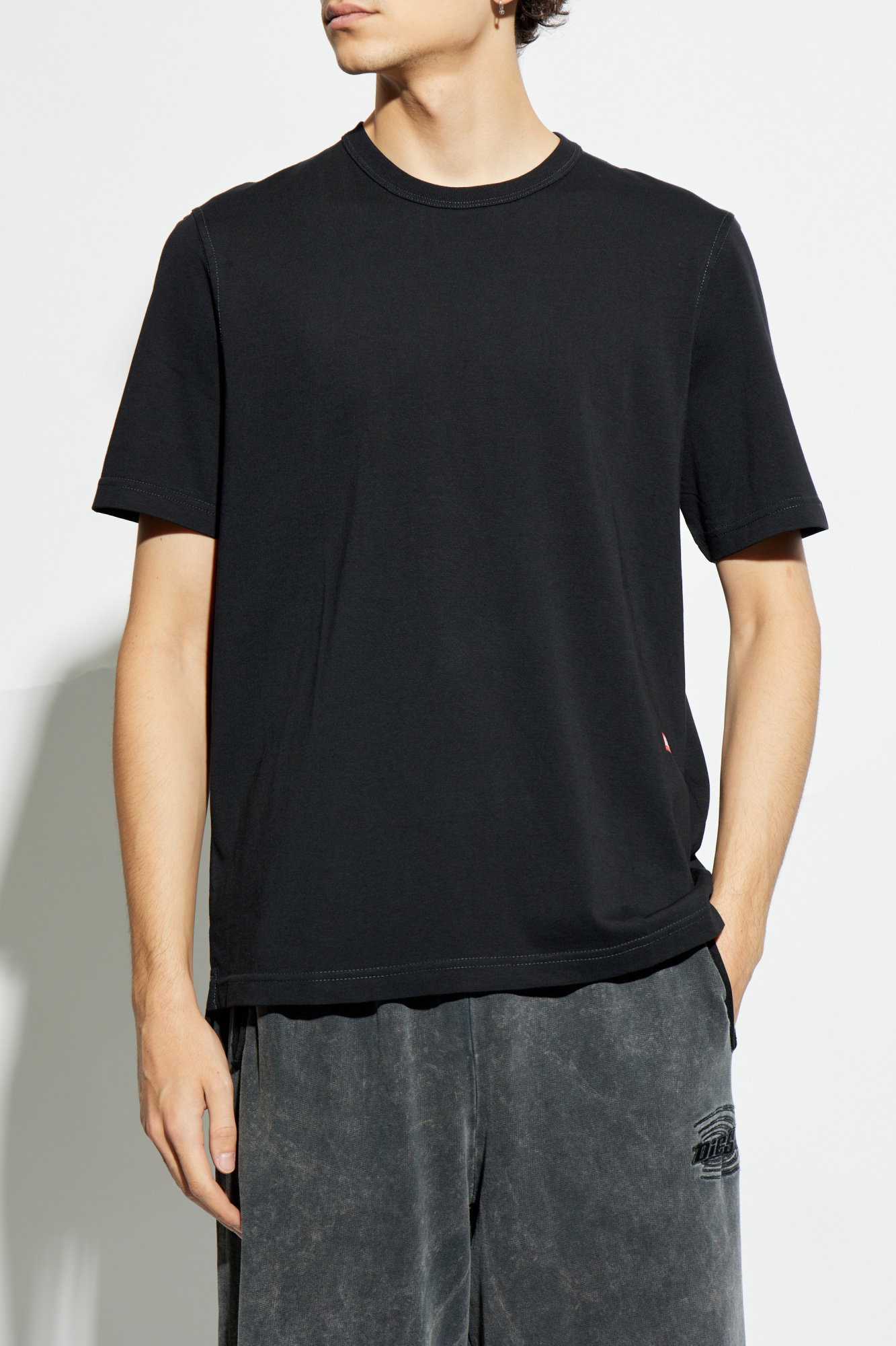 Oversized graphic t-shirt with airbrush body prints | White